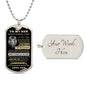To My Son Dog Tag - Just Do Your Best