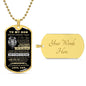 To My Son Dog Tag - Just Do Your Best