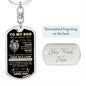 To My Son Keychain - This Old Lion Love You