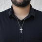 To My Man Cross Necklace - I Love You Forever & Always