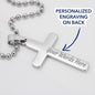 To My Man Cross Necklace - I Love You Forever & Always