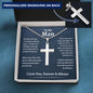 To My Man Cross Necklace - I Love You Forever & Always