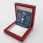 To My Man Cross Necklace - I Love You Forever & Always
