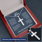 To My Man Cross Necklace - I Love You Forever & Always