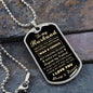To My Husband Dog Tag Pendant - I Gave My Heart To You