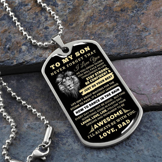 To My Son Dog Tag - Just Do Your Best