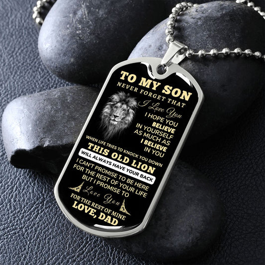 To My Son Pendant - This Old Lion