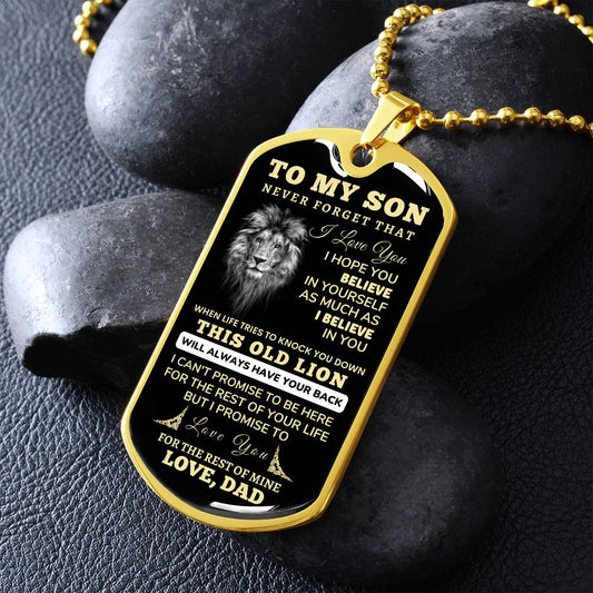 To My Son - This Old Lion Will Always Have Your Back (Dad)
